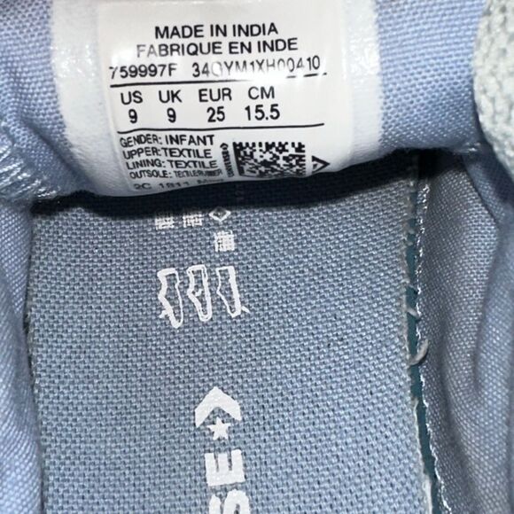 Chuck Taylor all star lt sage green sparkle sz 9 & free chucks like crocs sz 9 - Picture 11 of 13